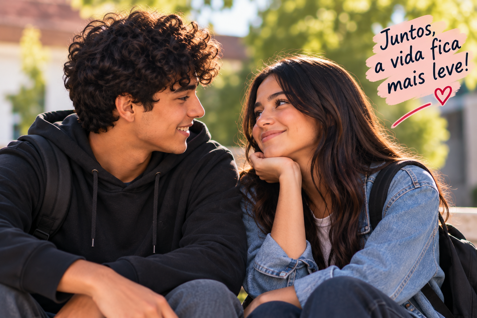 Casal jovem em um momento de carinho e companheirismo